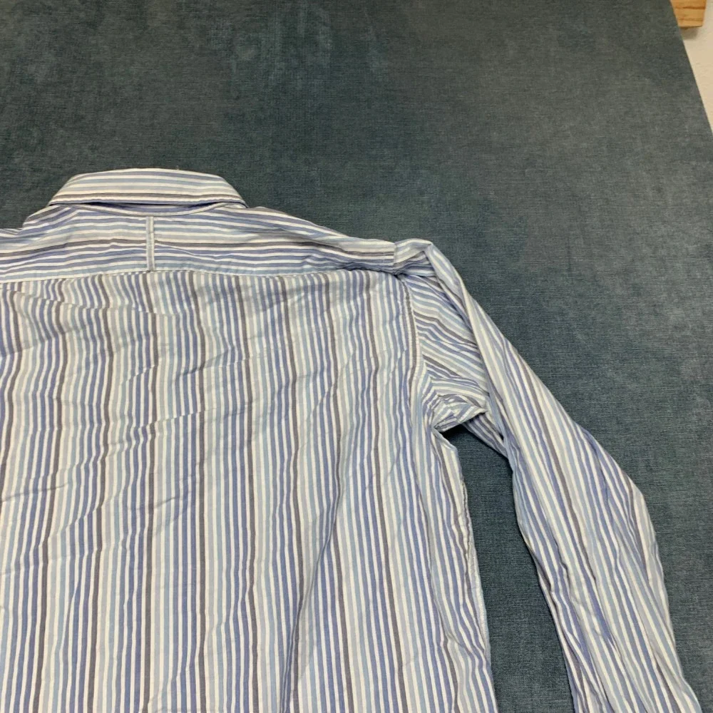 Banana Republic Shirt Mens Large Multicolor Striped Cotton Non Stretch Button Up